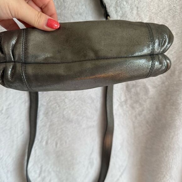 Coach Metallic Silver Poppy 2-Way Bag - Picture 5 of 11